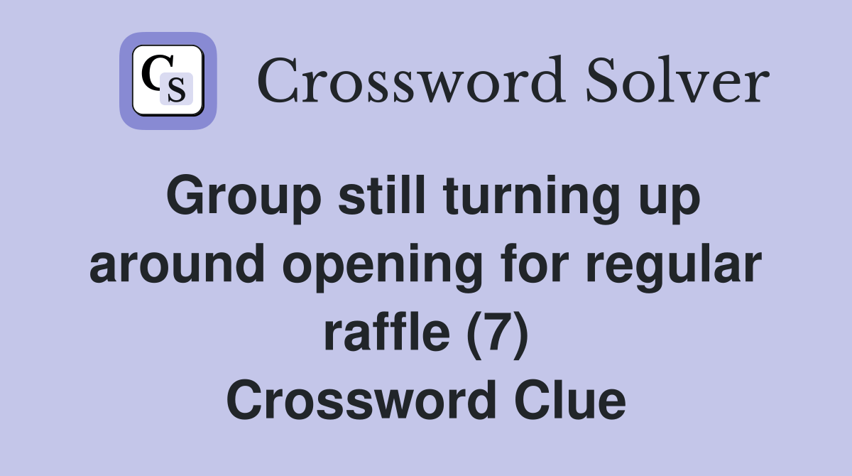 Group still turning up around opening for regular raffle (7